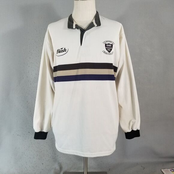 Flash San Miguel Rugby Jersey men's XL extra large white long sleeve flawed - Picture 2 of 16